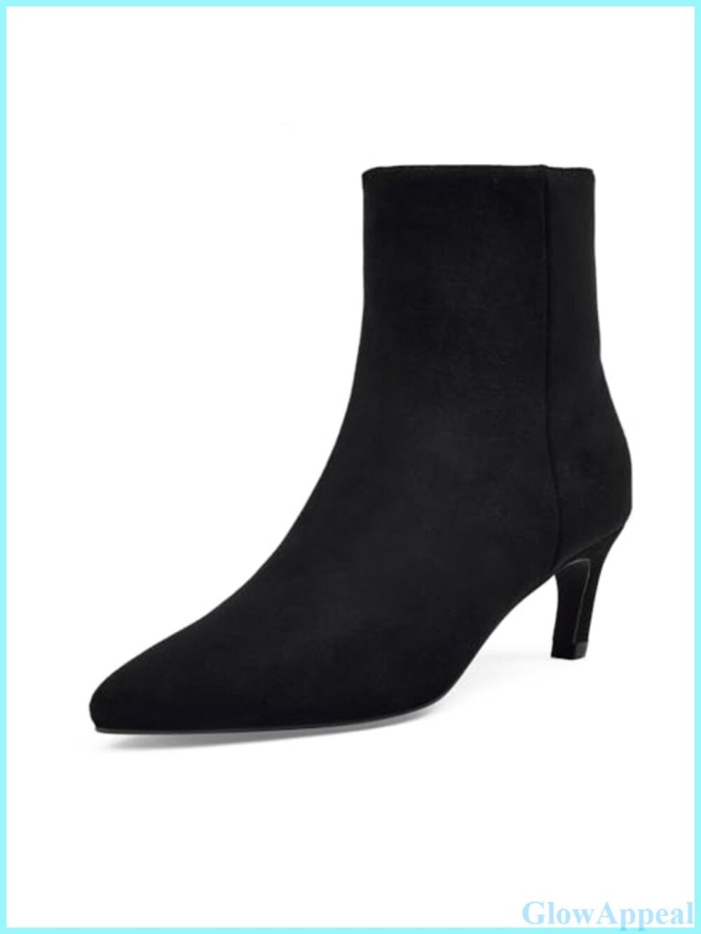 Pointed Toe Ankle Boots, Kitten Heel with Side Zipper, Fall Winter Dress Boots